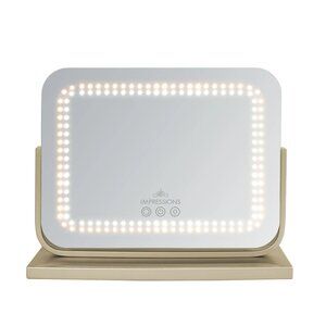 Allura Tri-Tone LED Makeup Mirror With Bluetooth Speakers & Adjustable Tilt